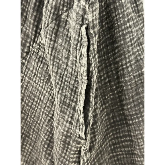 Easel Los Angeles Large Cotton Gauze Dress V Neck Sleeveless With Pockets Size L - Picture 3 of 5